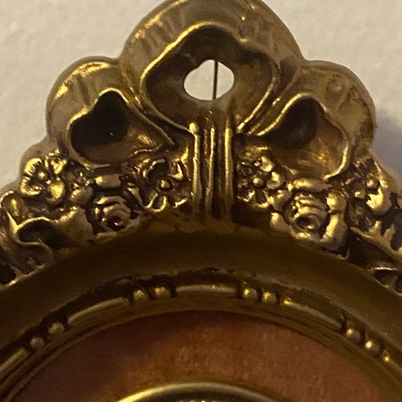 Vintage mini Fragonard ceramic & velvet gold framed pics. 3 pce - Picture 16 of 16